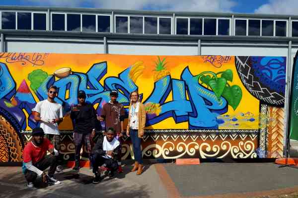 Street Art to raise NCDs awareness in the Pacific - Team Vanuatu at IUHPE2019 in New Zealand