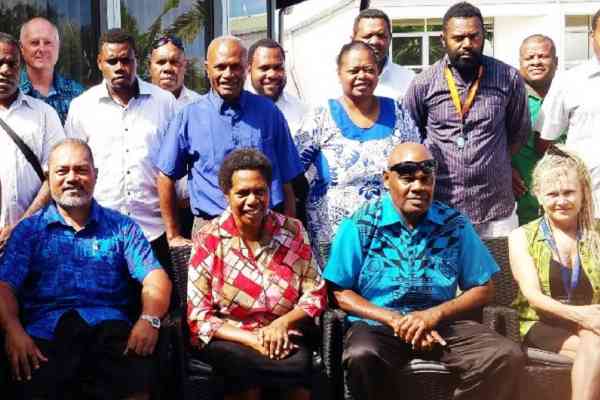 Vanuatu Police Prosecutors with Director General of the Vanuatu Ministry of Justice and Community Services, Dorosday Kenneth (front row, second left)