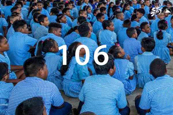Stat of the week 106 is the ratio of girls to boys in secondary education in Palau in 2018 Primary tabs
