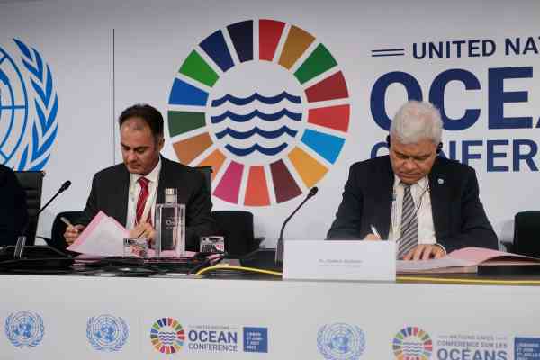 Vladimir Ryabinin and Cameron Driver at UN Ocean Decade 