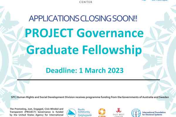 SPC Pacific community ProGov_Grad-Fellows_Application_2023