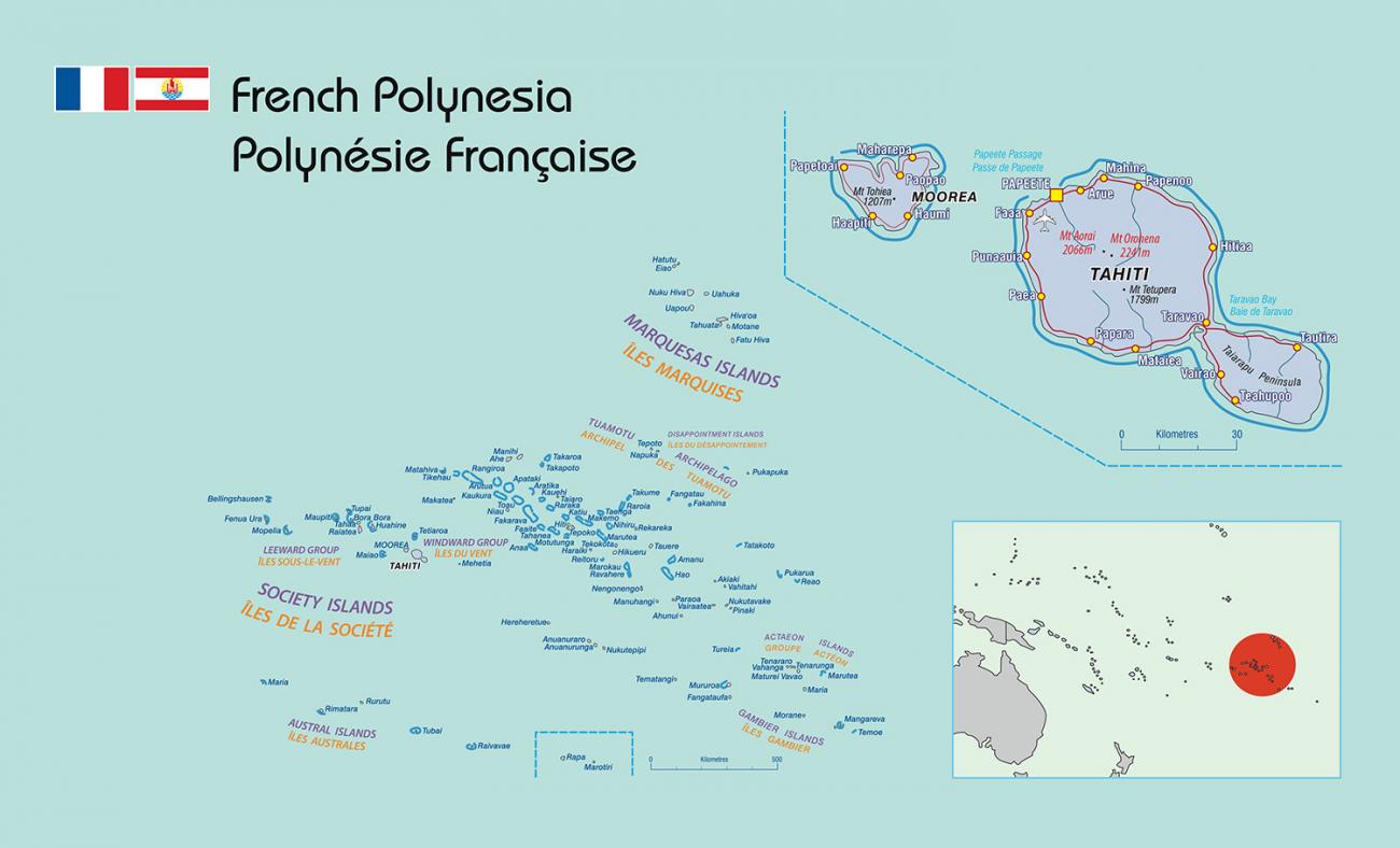 Map of French Polynesia